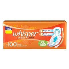 Whisper Ultra Clean Sanitary Napkin XL With Wings, 20 N