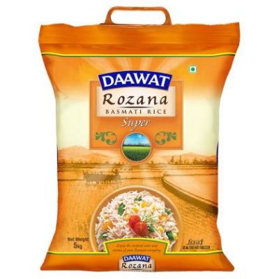 Daawat Rozana Super 90 Tibar Basmati Raw Rice 5kg