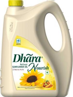 Dhara Sunflower Oil Jar, 5 L