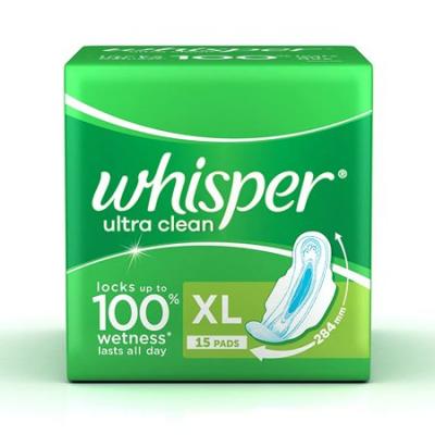 Whisper Choice Ultra Sanitary Napkin XL With Wings,15 N