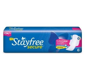 Stayfree Secure Cottony Soft Sanitary Napkin 6 N