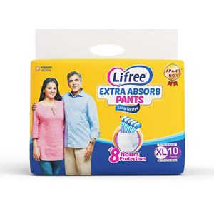 Lifree Extra Absorb XL Diaper Pants 10 N