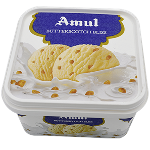 Amul Ice Cream Butter Scotch Bliss, Tub, 1 L