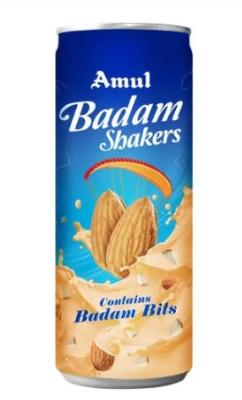 Amul Kool Badam Milkshak 200 Ml (Can)