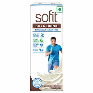 Sofit Soya Milk Natural, Tetra Pack, 200 ml