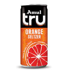 Amul Tru Orange seltzer 250 ML Can