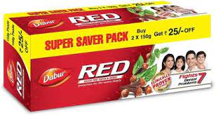 Dabur Red Toothpaste Super Saver, 150 g +150 g