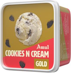 amul cookies & cream gold tub 1 L