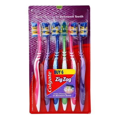 Colgate Toothbrush Zig Zag, 6 N